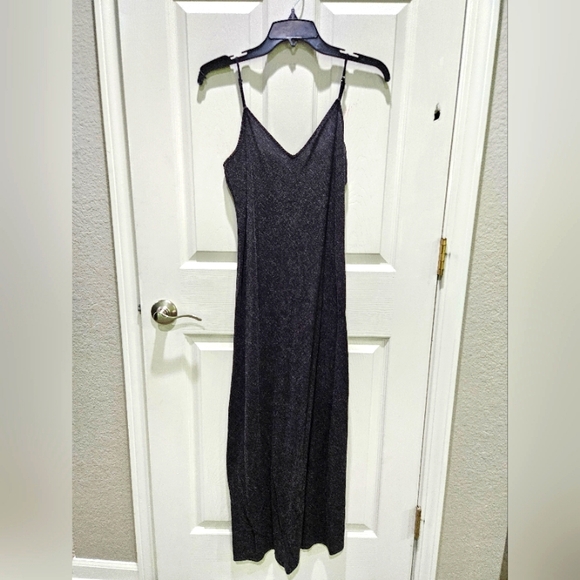 NWT Gap Slip Midi Dress XS Charcoal - Picture 2 of 11